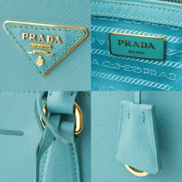 Prada Saffiano Galleria handbag blue - Picture 7 of 10
